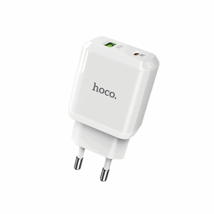 Cargador Hoco N5 Favor dual port PD20W QC3.0 Blanco