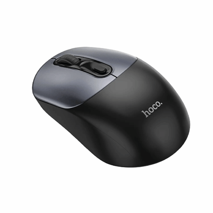 Mouse Hoco GM28 2.4G Negro + Mouse Pad Hoco GM22 Aurora (Regalo)