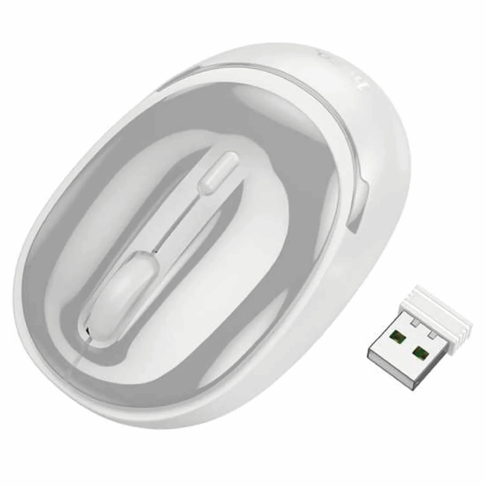 Mouse Hoco GM34 Nuevo dual-mode, Blanco   + Mouse Pad Hoco GM22 Aurora (Regalo)